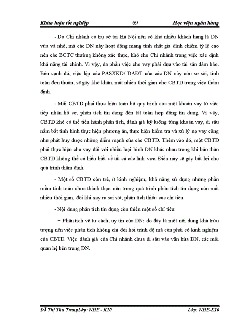 image for page Giải pháp nâng cao chất lượng phân tích tín dụng đối với doanh nghiệp vay vốn tại NHNo PTNT Chi nhánh Thăng Long