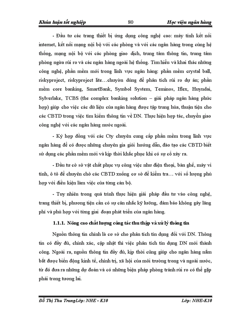 image for page Giải pháp nâng cao chất lượng phân tích tín dụng đối với doanh nghiệp vay vốn tại NHNo PTNT Chi nhánh Thăng Long