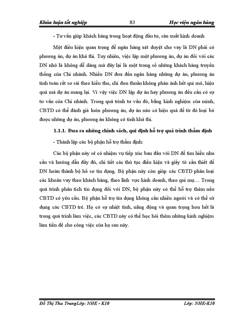 image for page Giải pháp nâng cao chất lượng phân tích tín dụng đối với doanh nghiệp vay vốn tại NHNo PTNT Chi nhánh Thăng Long
