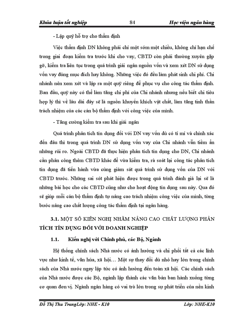 image for page Giải pháp nâng cao chất lượng phân tích tín dụng đối với doanh nghiệp vay vốn tại NHNo PTNT Chi nhánh Thăng Long