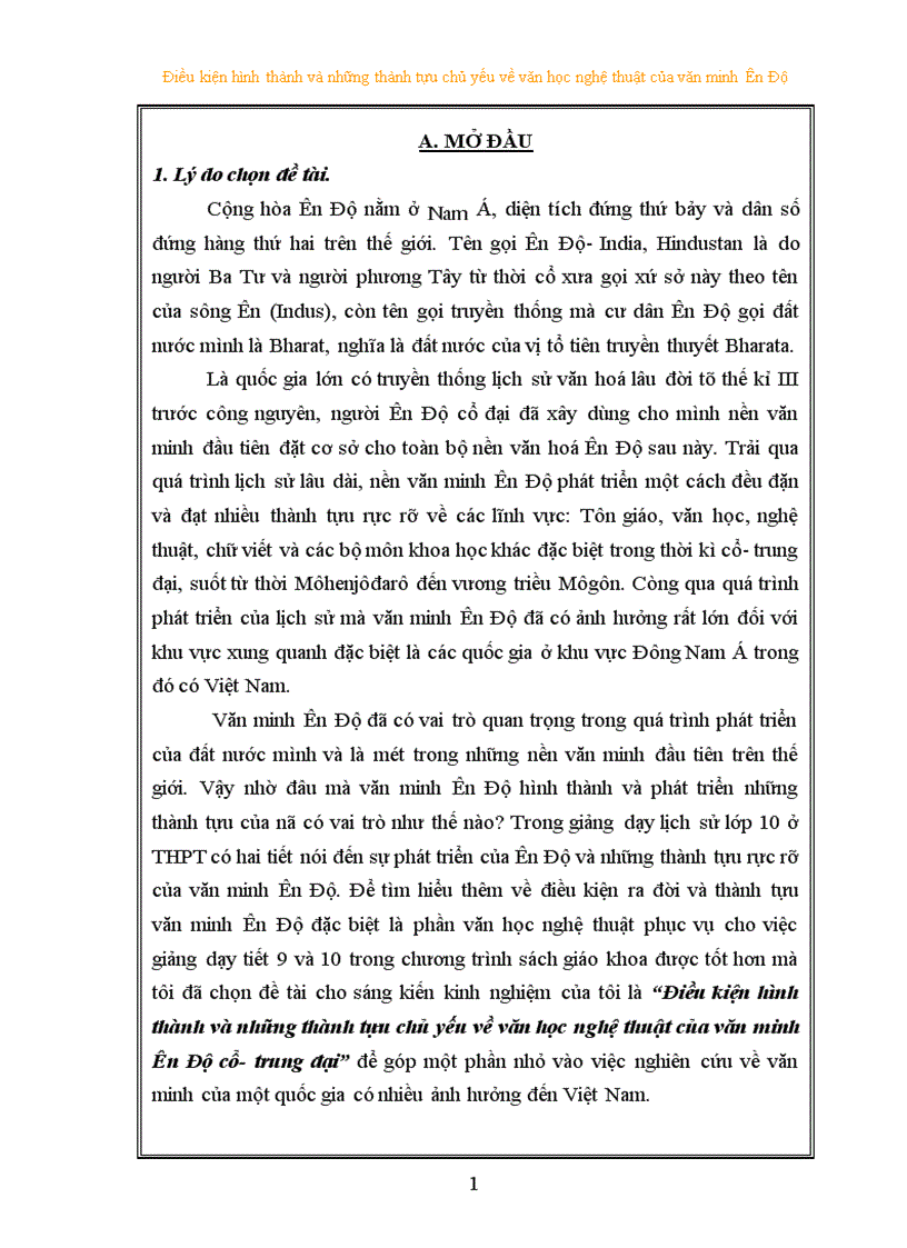 image for page Điều kiện hình thành và những thành tựu chủ yếu về văn học nghệ thuật của văn minh ấn Độ 1
