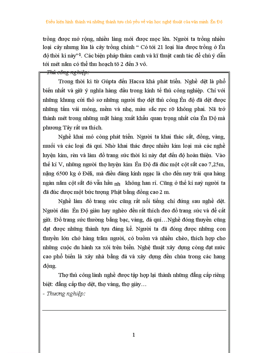 image for page Điều kiện hình thành và những thành tựu chủ yếu về văn học nghệ thuật của văn minh ấn Độ 1