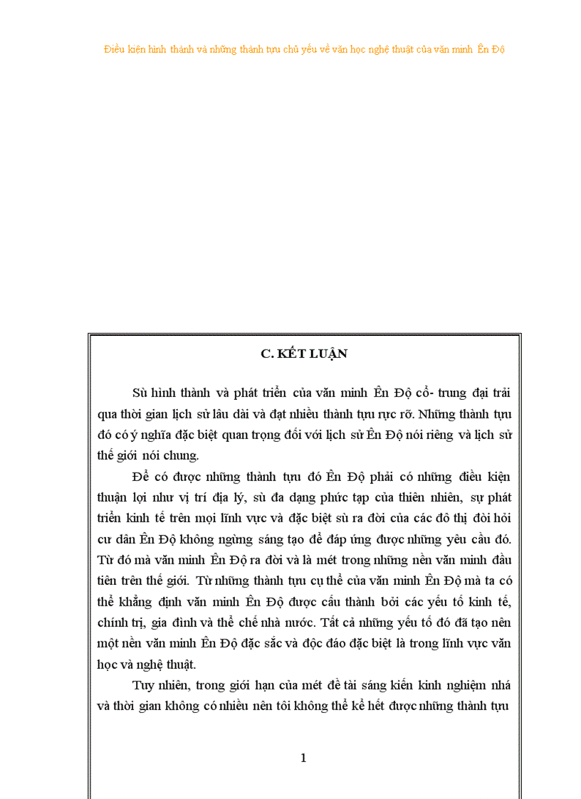 image for page Điều kiện hình thành và những thành tựu chủ yếu về văn học nghệ thuật của văn minh ấn Độ 1