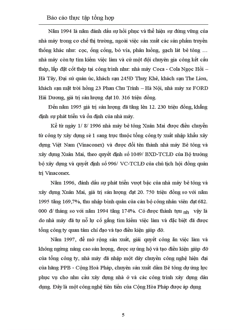 image for page Thực trạng của hoạt động của công ty cổ phần và xây dựng Vinaconex Xuân Mai