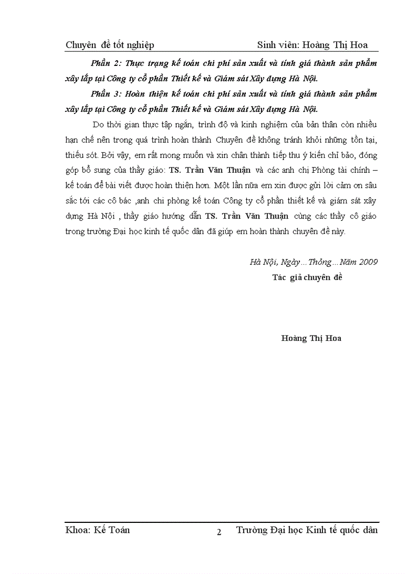 image for page Kế toán chi phí sản xuất và tính giá thành sản phẩm xây lắp tại Công ty cổ phần Thiết kế và Giám sát Xây dựng Hà Nội 1