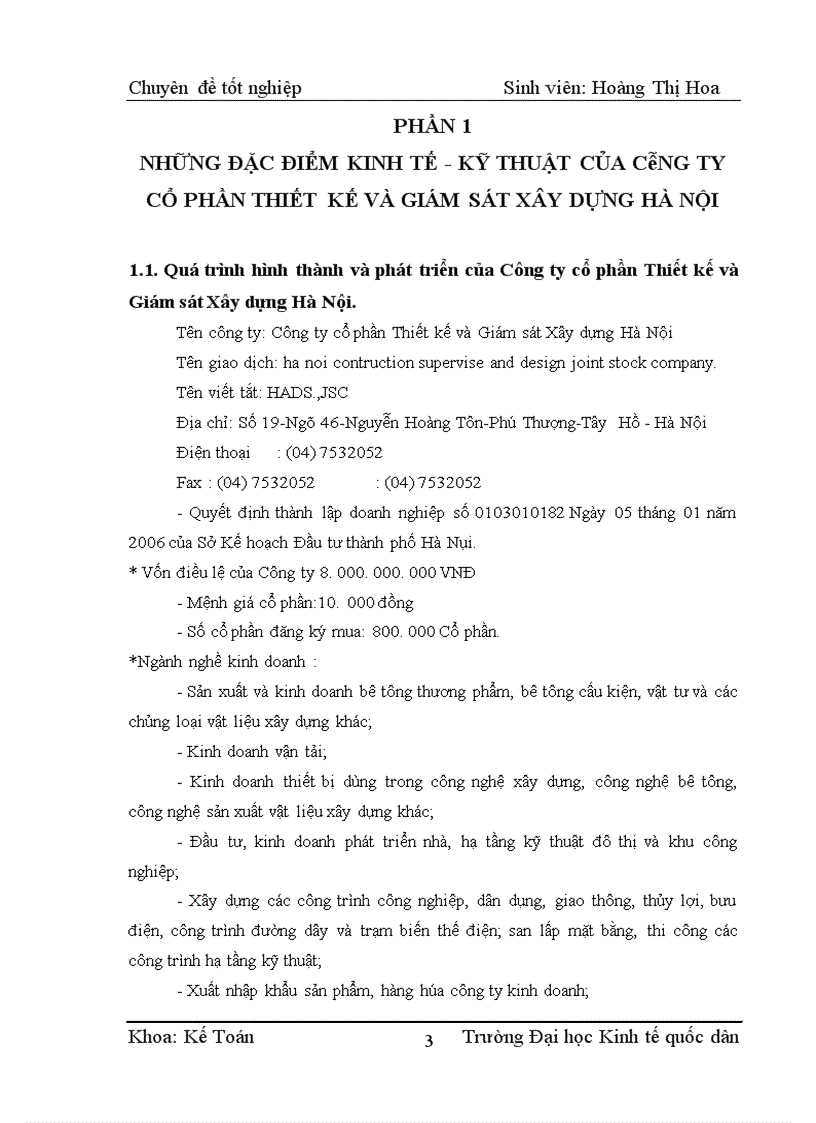 image for page Kế toán chi phí sản xuất và tính giá thành sản phẩm xây lắp tại Công ty cổ phần Thiết kế và Giám sát Xây dựng Hà Nội 1