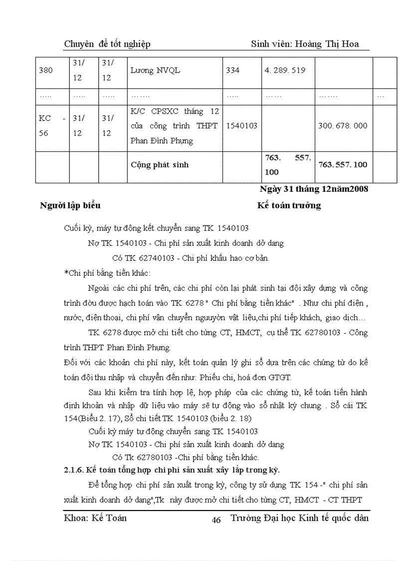 image for page Kế toán chi phí sản xuất và tính giá thành sản phẩm xây lắp tại Công ty cổ phần Thiết kế và Giám sát Xây dựng Hà Nội 1
