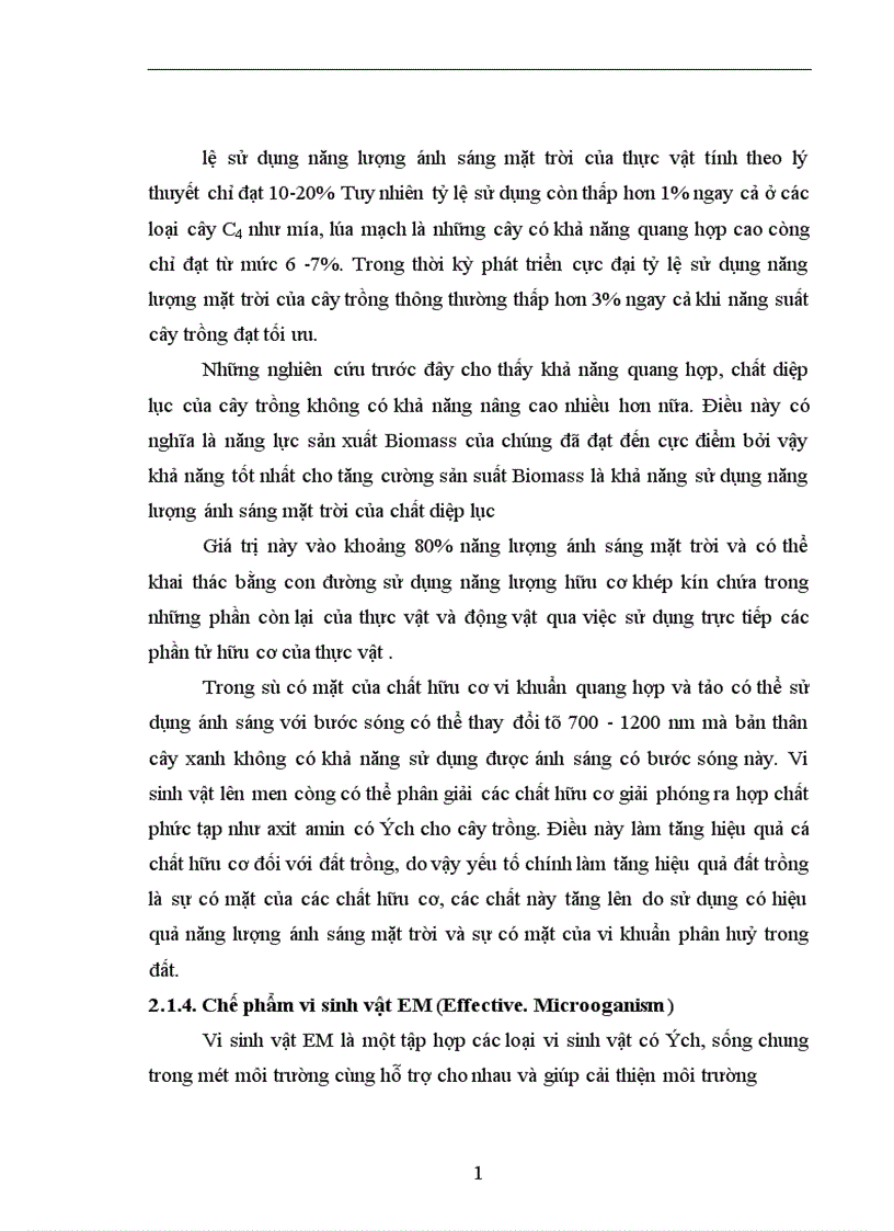 image for page Nghiên cứu ảnh hưởng của chế phẩm vi sinh vật EM Effective Micoorgamisms đến sinh trưởng phát triển năng suất và phẩm chất dâu đốn sát vụ Đông tại trường ĐHNNI Hà nội 1