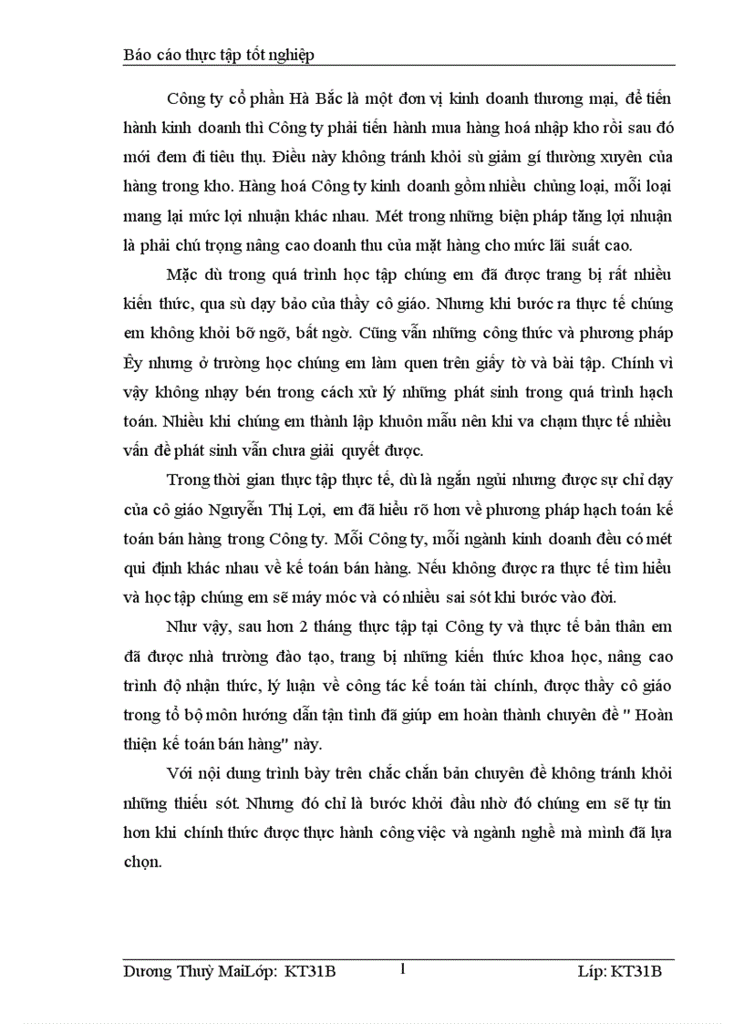 image for page Hoàn thiện kế toán bán hàng tại Công ty cổ phần Hà Bắc 1