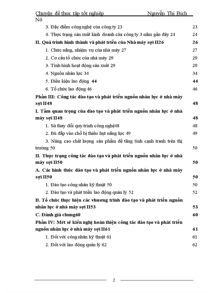 image for page Đào tạo và phát triển nguồn nhân lực tại Nhà máy sợi II 1