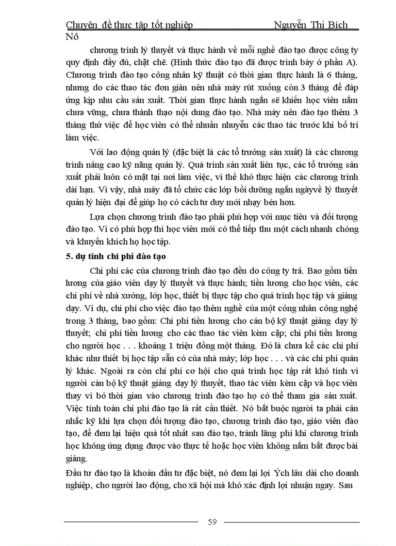 image for page Đào tạo và phát triển nguồn nhân lực tại Nhà máy sợi II 1