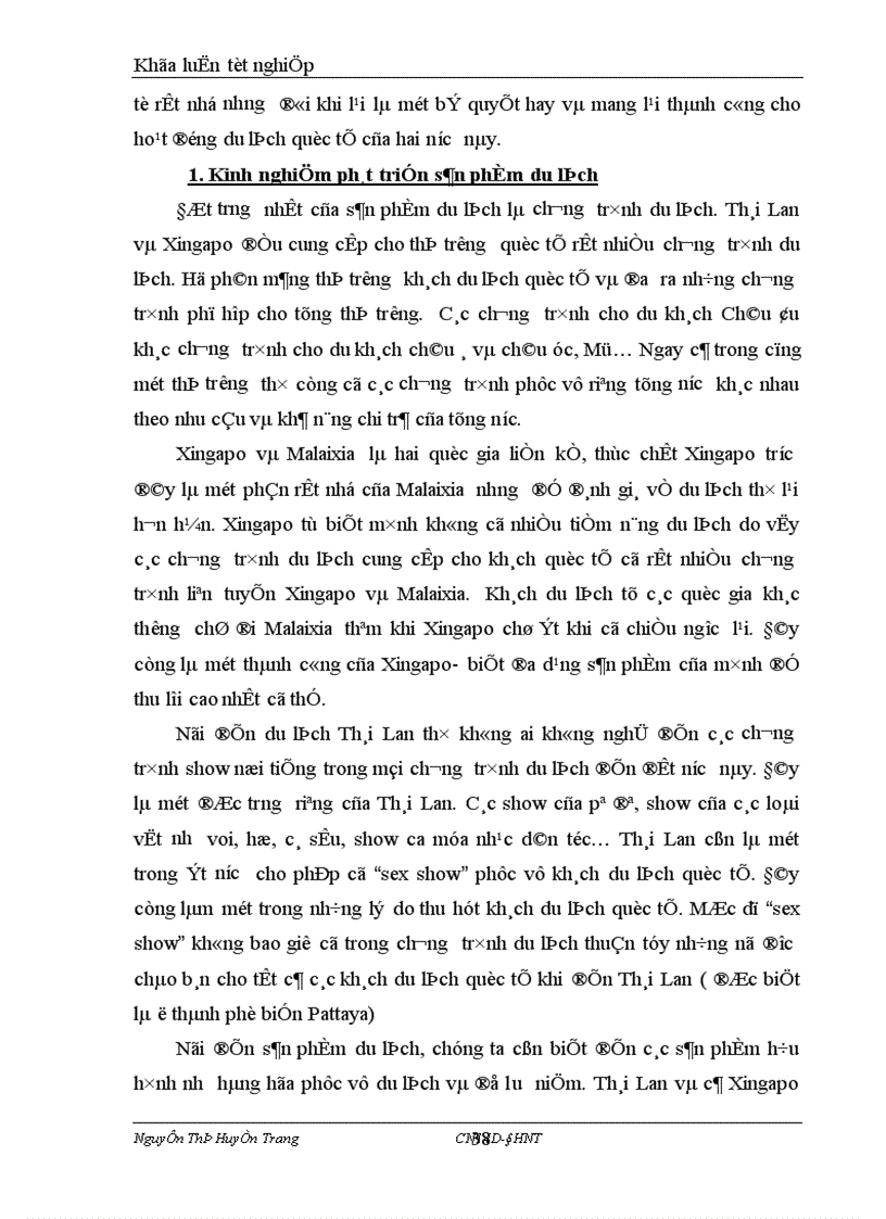 image for page Kinh nghiệm phát triển du lịch quốc tế của Thái Lan và Xingapo Giải pháp cho phát triển du lịch quốc tế tại Việt Nam 1
