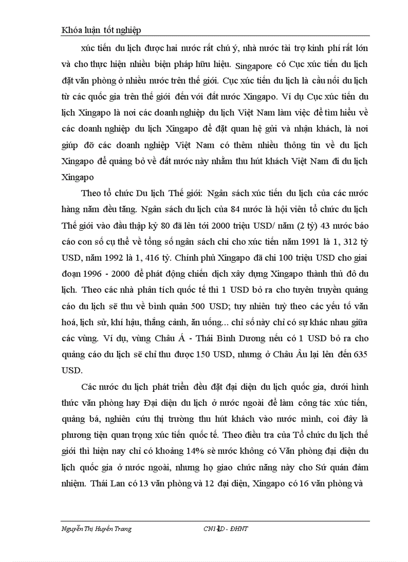 image for page Kinh nghiệm phát triển du lịch quốc tế của Thái Lan và Xingapo Giải pháp cho phát triển du lịch quốc tế tại Việt Nam 1