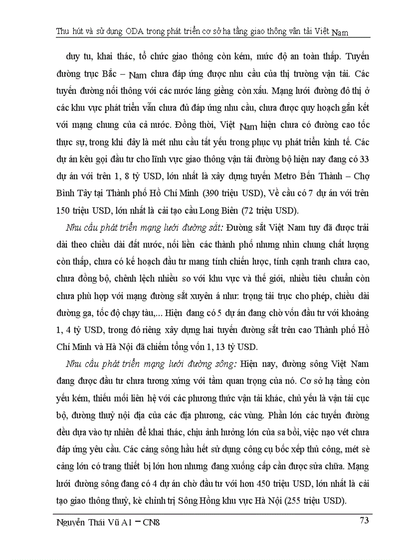 image for page Thu hút và sử dụng ODA trong phát triển cơ sở hạ tầng giao thông vân tải Việt Nam 1