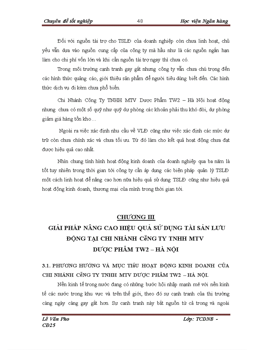 image for page Giải pháp nâng cao hiệu quả sử dụng tài sản lưu động tại Chi Nhánh Công Ty TNHH MTV Dược Phẩm TW2 Hà Nội