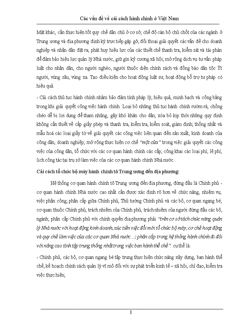 image for page Các vấn đề về cải cách hành chính ở Việt Nam 1