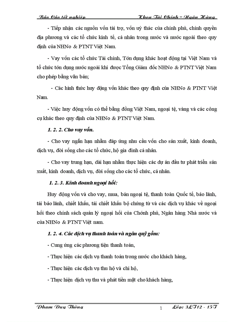 image for page Báo cáo thực tập tốt nghiệp tại NHNo PTNT Thanh Xuân