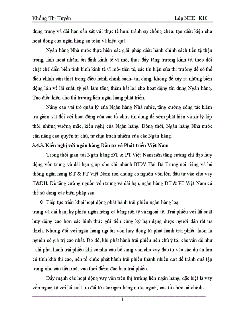 image for page Giải pháp nâng cao chất lượng cho vay trung và dài hạn tại Ngân hàng đầu tư và phát triển Việt Nam chi nhánh Hai Bà Trưng 1