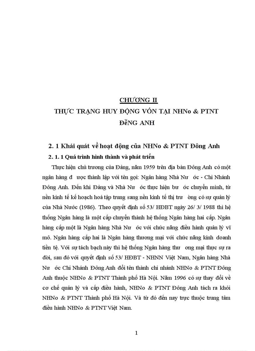 image for page Giải pháp nâng cao hiệu quả huy động vốn tại ngân hàng nông nghiệp và phát triển nông thôn Đông Anh 1