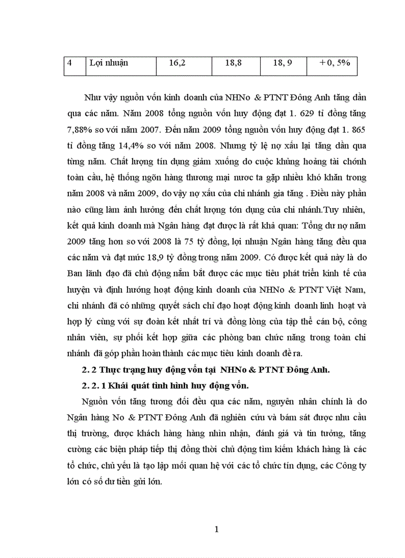 image for page Giải pháp nâng cao hiệu quả huy động vốn tại ngân hàng nông nghiệp và phát triển nông thôn Đông Anh 1