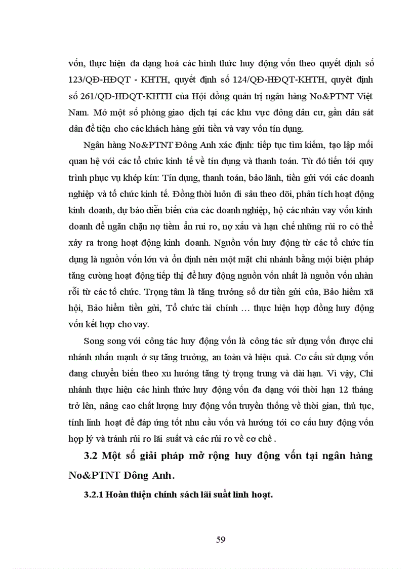 image for page Giải pháp nâng cao hiệu quả huy động vốn tại ngân hàng nông nghiệp và phát triển nông thôn Đông Anh 1