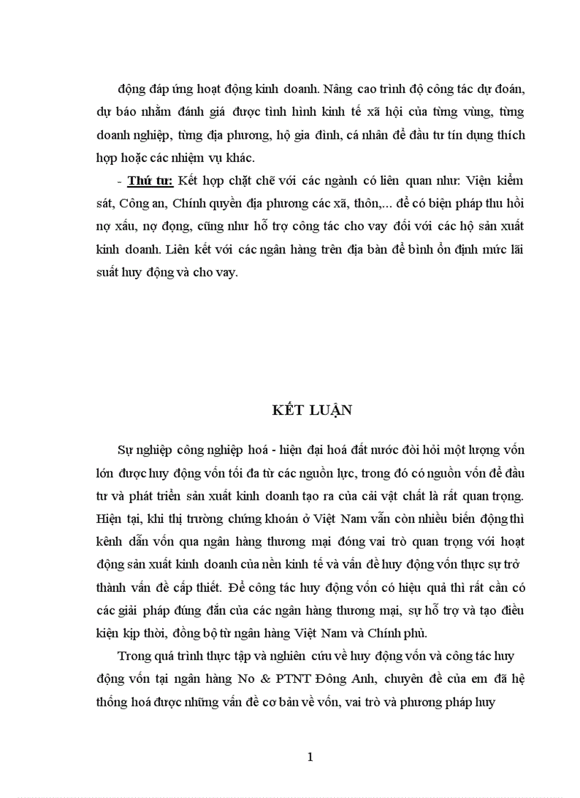 image for page Giải pháp nâng cao hiệu quả huy động vốn tại ngân hàng nông nghiệp và phát triển nông thôn Đông Anh 1