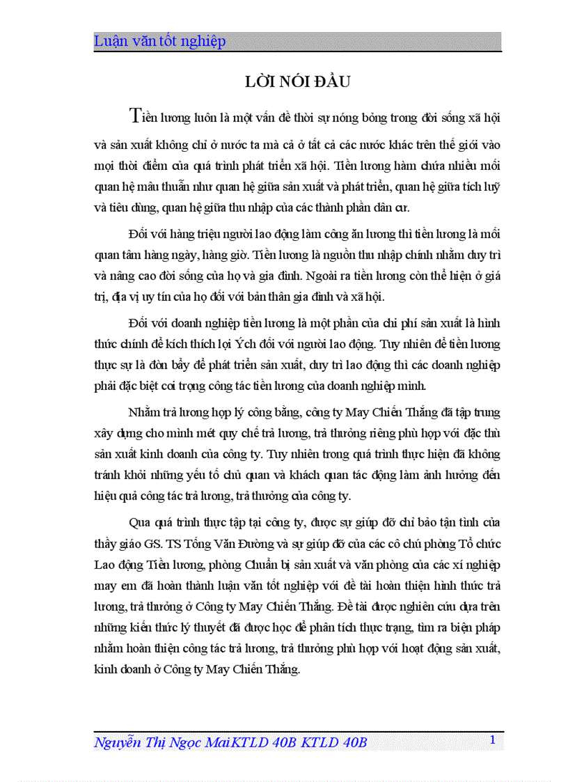 image for page Phân tích thực trạng công tác trả lương trả thưởng ở công ty may Chiến Thắng trong thời gian qua