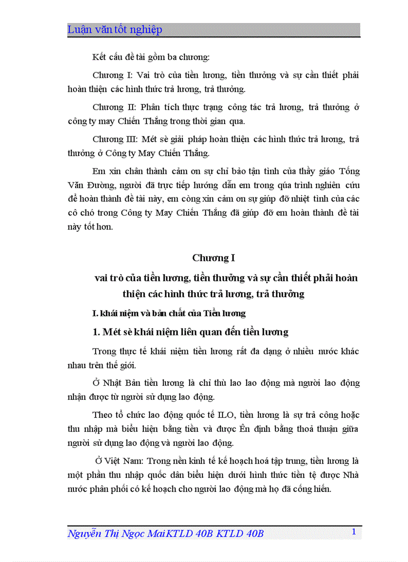 image for page Phân tích thực trạng công tác trả lương trả thưởng ở công ty may Chiến Thắng trong thời gian qua