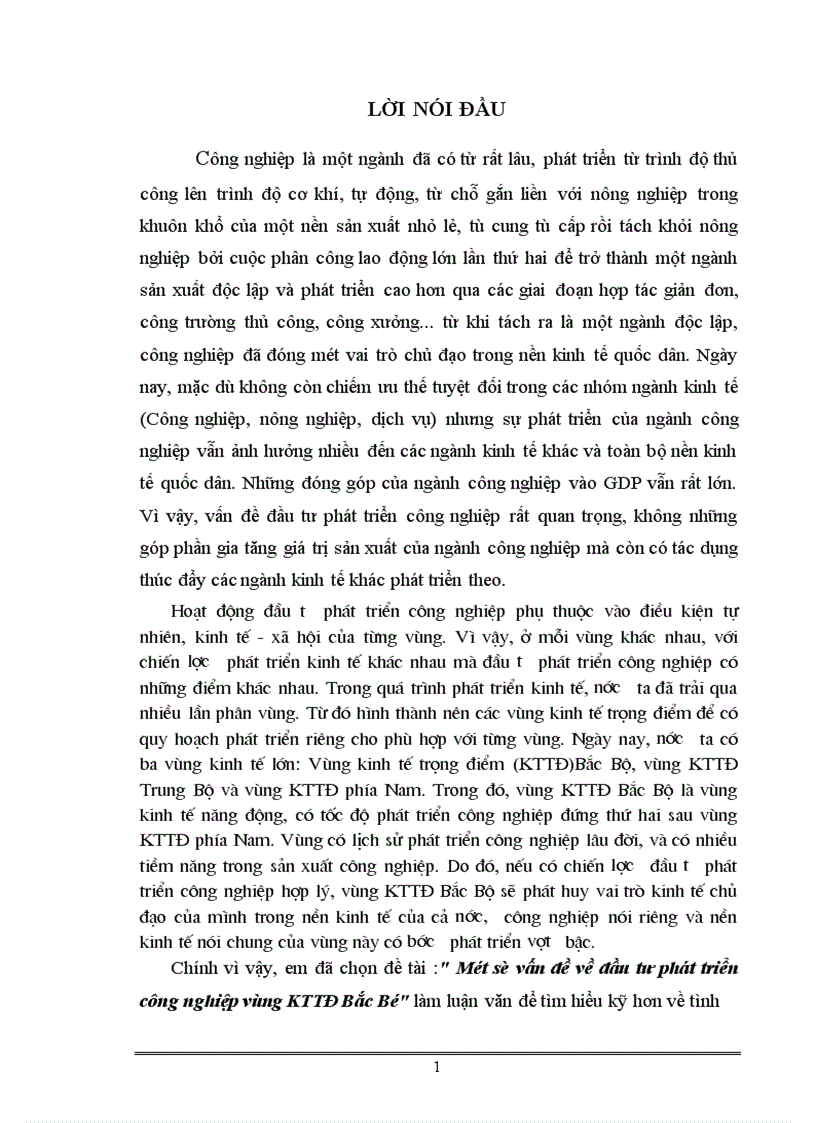 image for page Một số vấn đề về đầu tư phát triển công nghiệp vùng KTTĐ Bắc Bộ 1