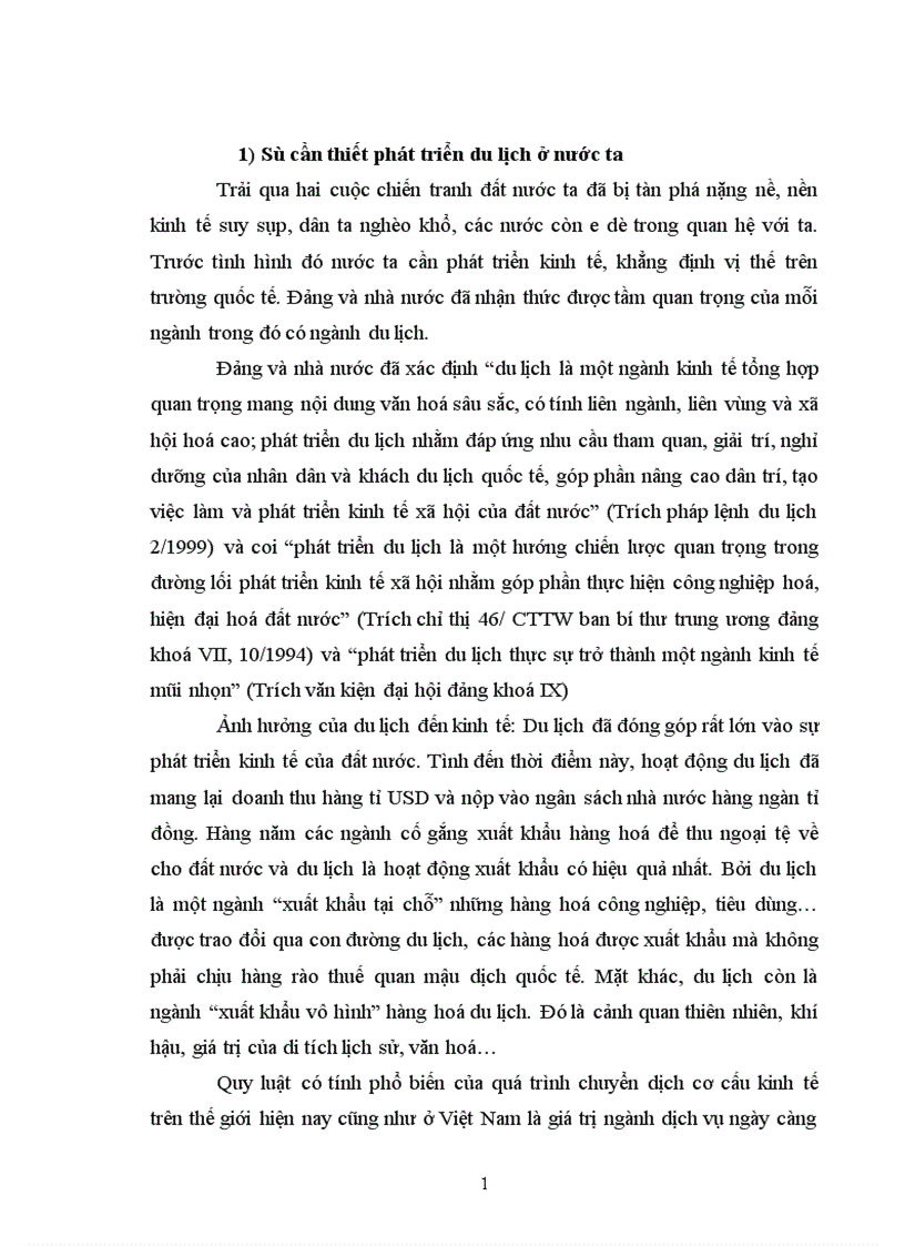 image for page Những nhận thức cơ bản về du lịch thực trạng và giải pháp phát triển du lịch nước ta 1