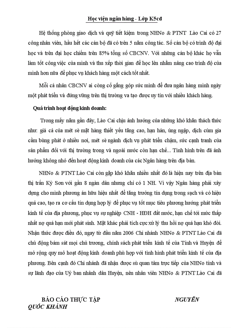 image for page Báo cáo thưc tập tại NHNo PTNT Lào Cai Phòng Giao Dịch Bắc Cường
