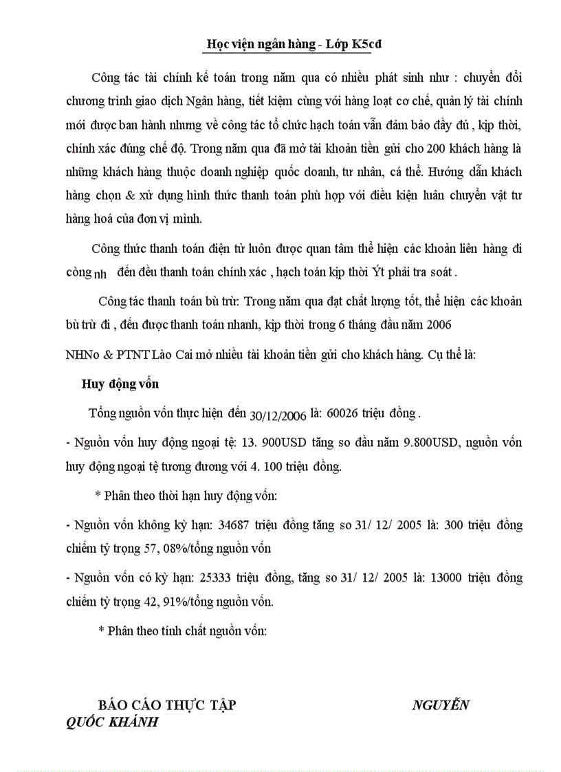 image for page Báo cáo thưc tập tại NHNo PTNT Lào Cai Phòng Giao Dịch Bắc Cường