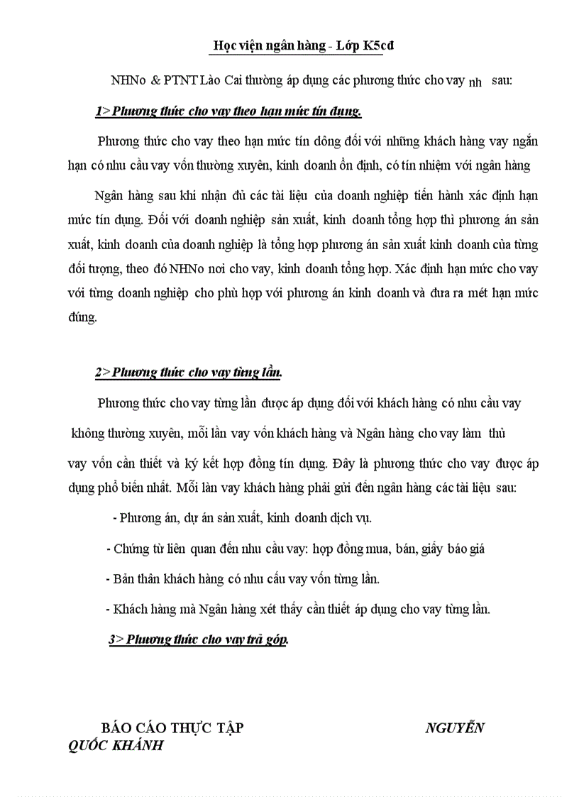 image for page Báo cáo thưc tập tại NHNo PTNT Lào Cai Phòng Giao Dịch Bắc Cường