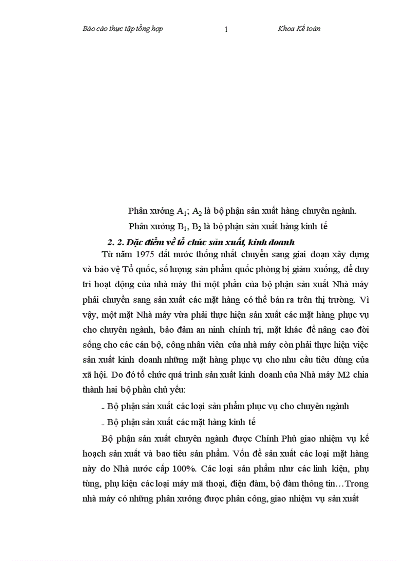 image for page Đặc điểm kế toán một số phần hành kế toán chủ yếu tại Nhà máy M2