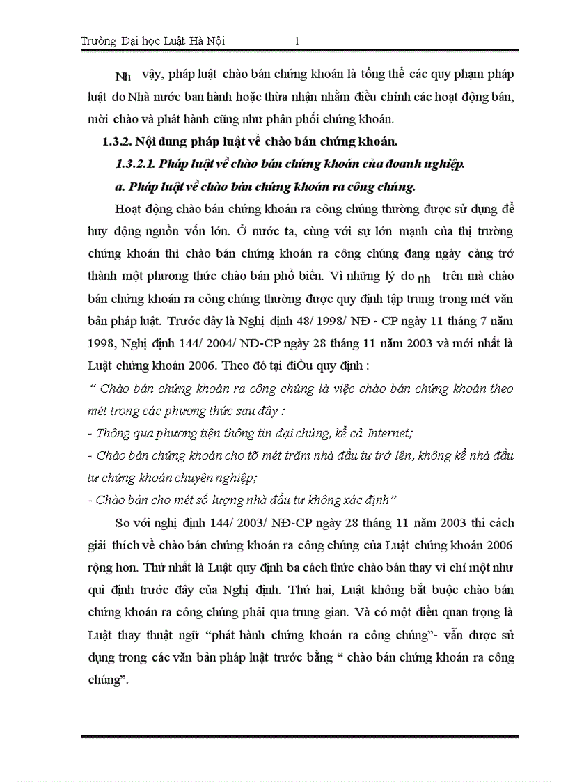 image for page Một số vấn đề của pháp luật về chào bán chứng khoán ở Việt Nam 1