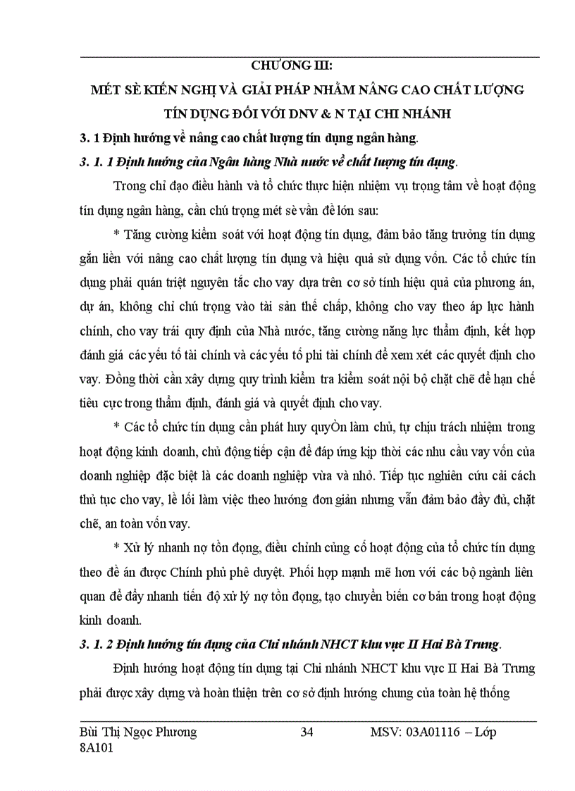 image for page Nâng cao chất lượng tín dụng đối với doanh nghiệp vừa và nhỏ tại chi nhánh ngân hàng công thương khu vực II Hai Bà Trưng 1