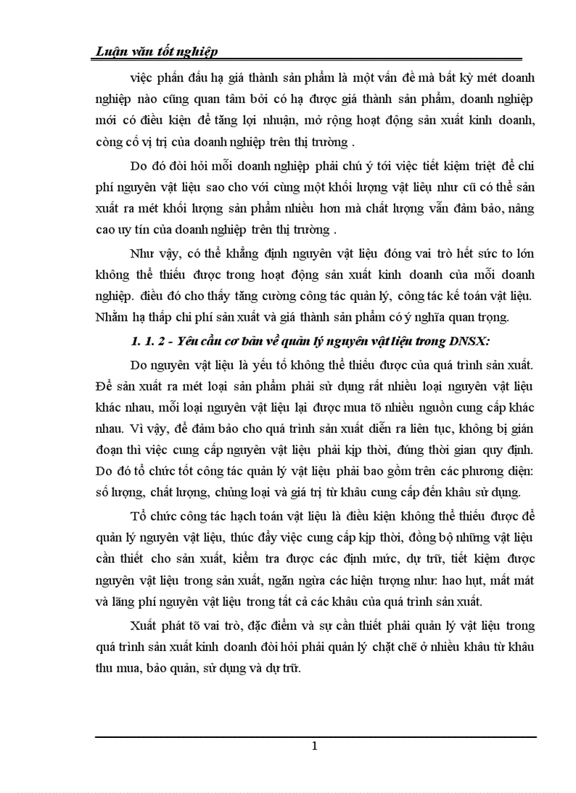 image for page Thực trạng tổ chức công tác kế toán nguyên vật liệu và phân tích tình hình quản lý sử dụng nguyên vật liệu ở Công ty Xây dựng lắp máy Điện nước Hà Nội 1