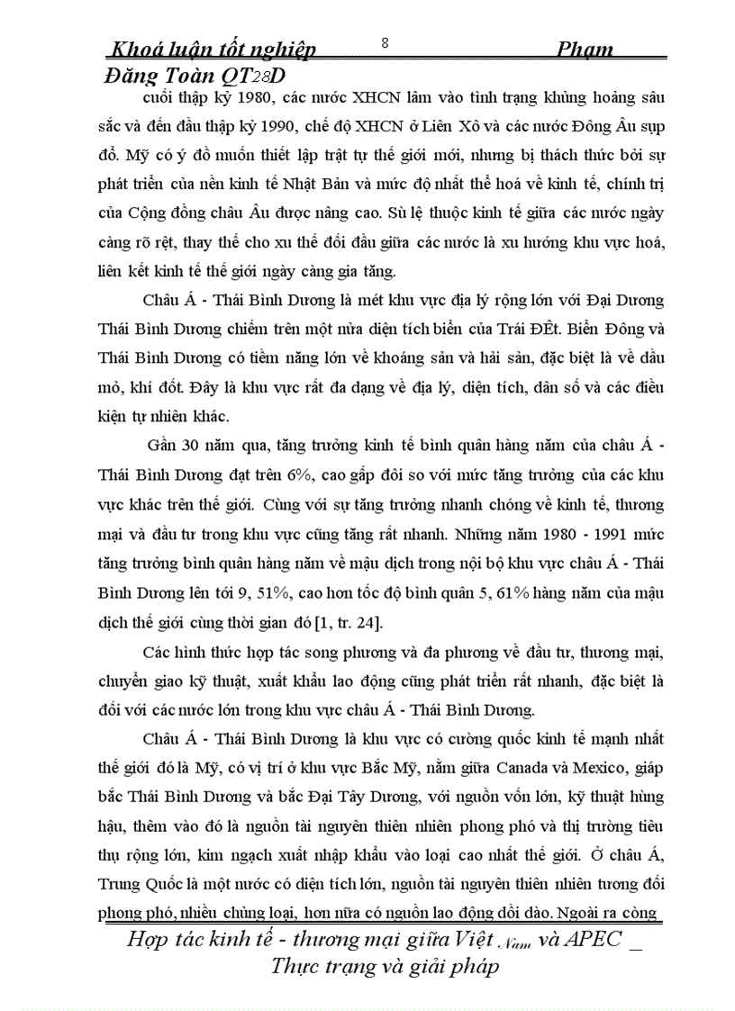 image for page Hợp tác kinh tế thương mại giữa Việt Nam và APEC thực trạng và giải pháp