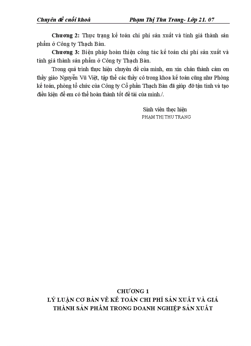 image for page Kế toán chi phí sản xuất và tính giá thành sản phẩm ở Công ty Thạch Bàn 1
