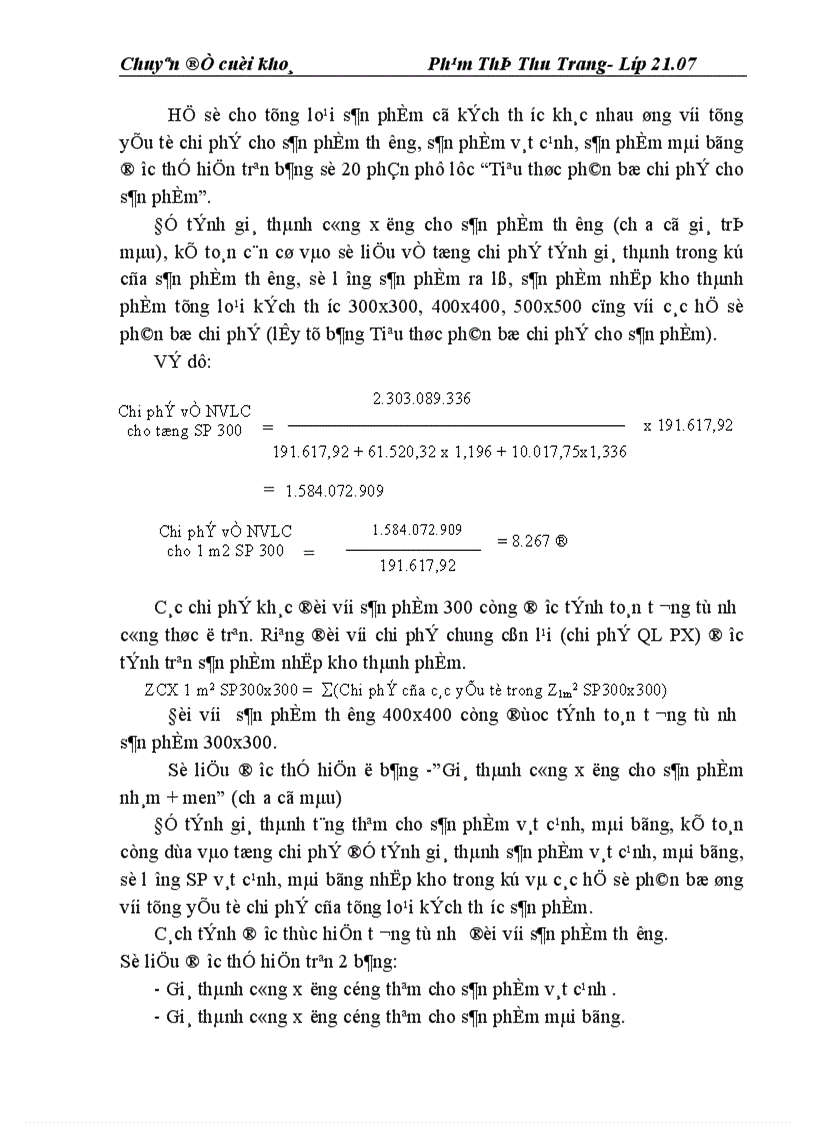 image for page Kế toán chi phí sản xuất và tính giá thành sản phẩm ở Công ty Thạch Bàn 1