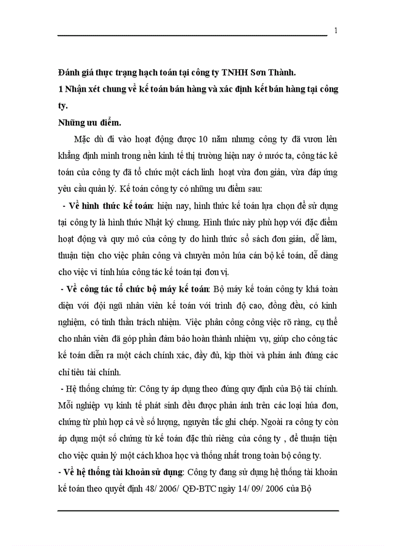 image for page Kế toán bán hàng và xác định kết quả kinh doanh tại công ty TNHH Sơn Thành 1