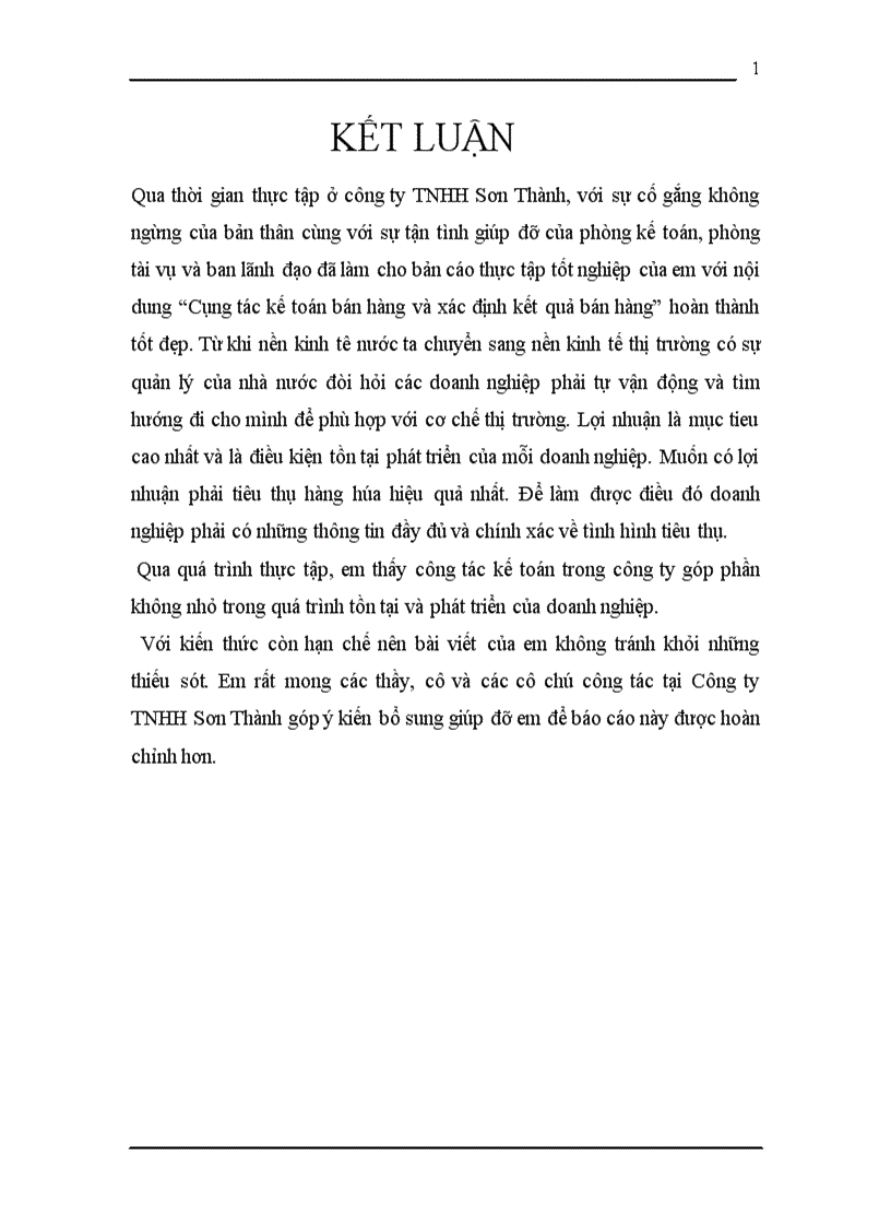 image for page Kế toán bán hàng và xác định kết quả kinh doanh tại công ty TNHH Sơn Thành 1