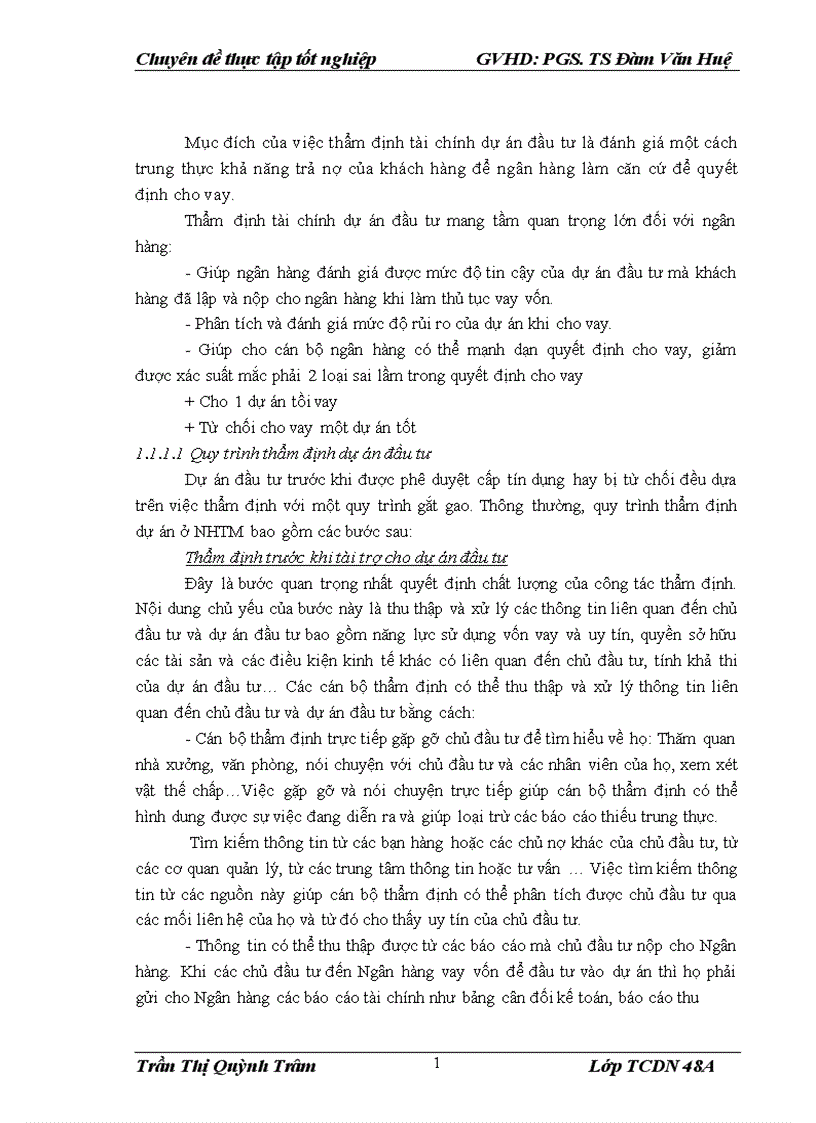 image for page Nâng cao chất lượng thẩm định tài chính dự án trong cho vay tại Ngân hàng TMCP Kỹ thương Việt Nam Chi nhánh Hà Nội