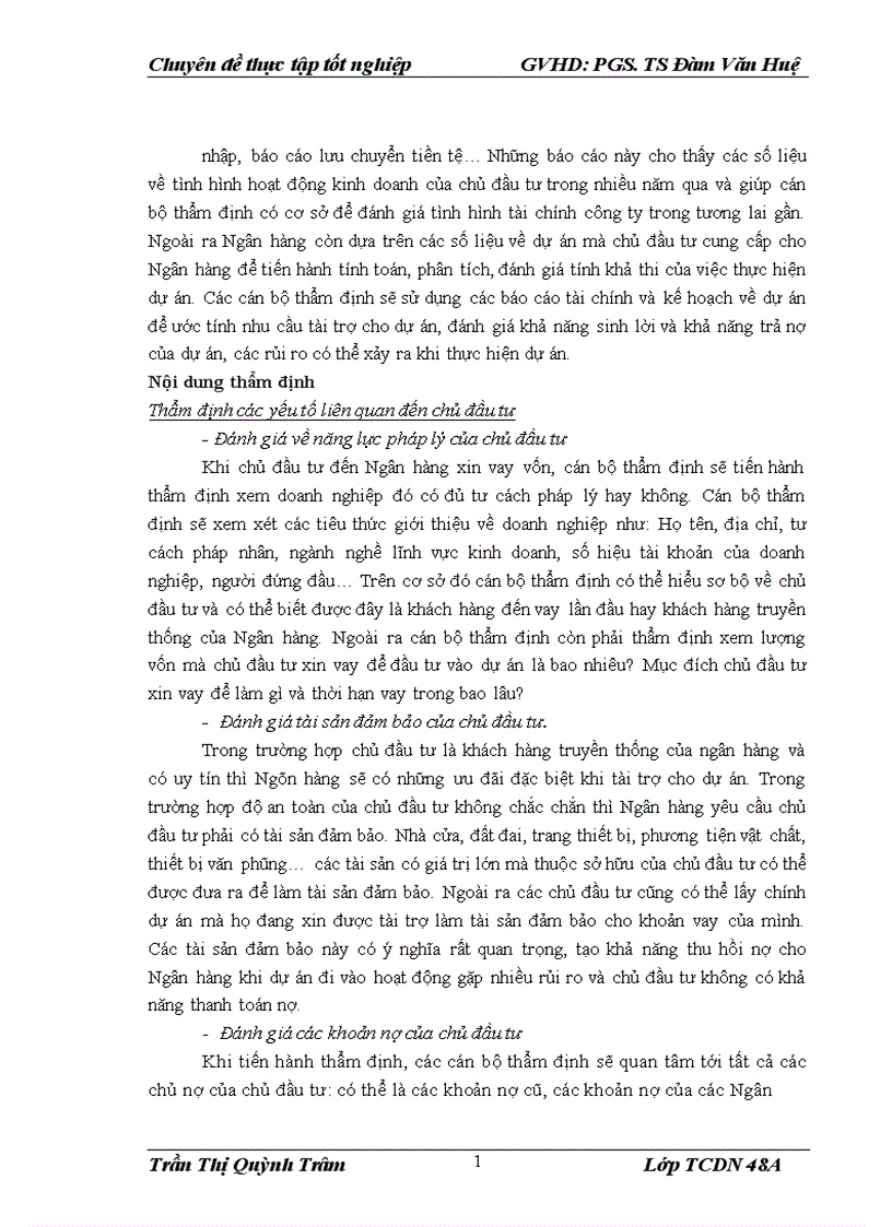 image for page Nâng cao chất lượng thẩm định tài chính dự án trong cho vay tại Ngân hàng TMCP Kỹ thương Việt Nam Chi nhánh Hà Nội