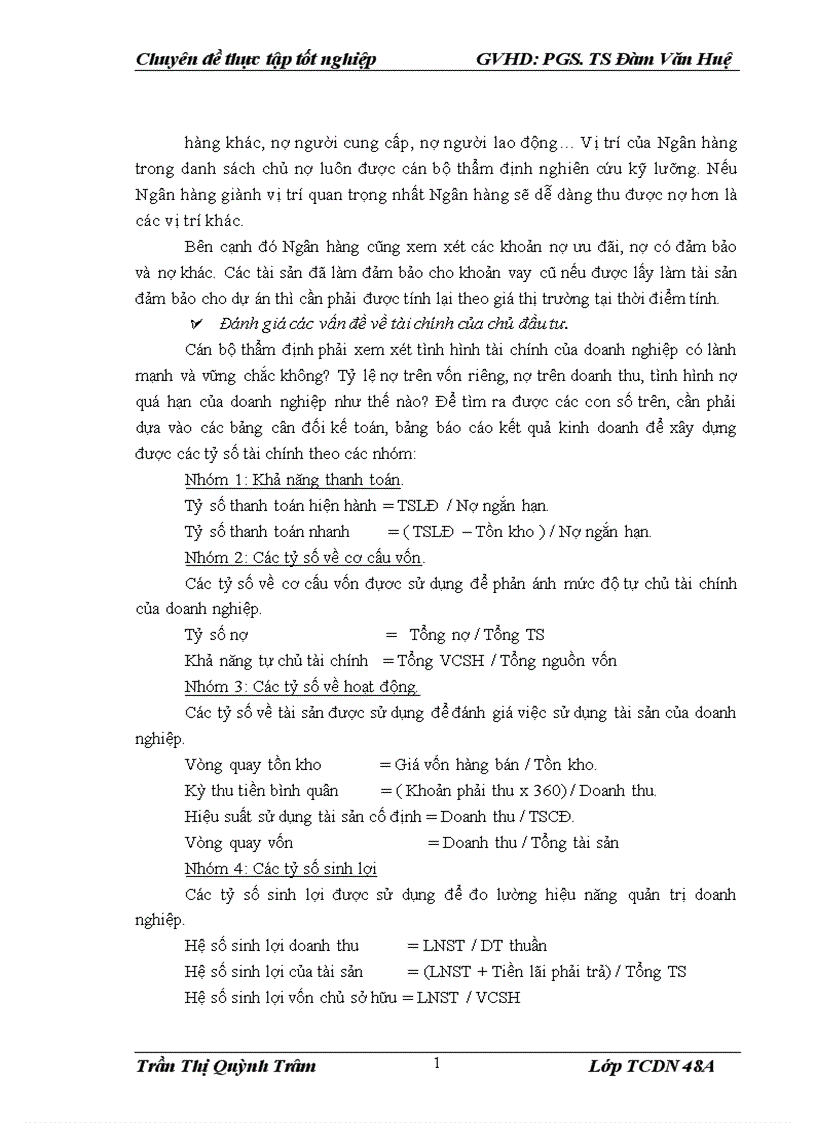 image for page Nâng cao chất lượng thẩm định tài chính dự án trong cho vay tại Ngân hàng TMCP Kỹ thương Việt Nam Chi nhánh Hà Nội
