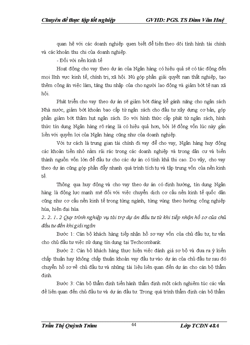 image for page Nâng cao chất lượng thẩm định tài chính dự án trong cho vay tại Ngân hàng TMCP Kỹ thương Việt Nam Chi nhánh Hà Nội