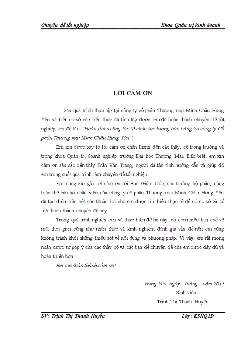 image for page Hoàn thiện công tác tổ chức lực lượng bán hàng tại công ty Cổ phần Thương mại Minh Châu Hưng Yên 1