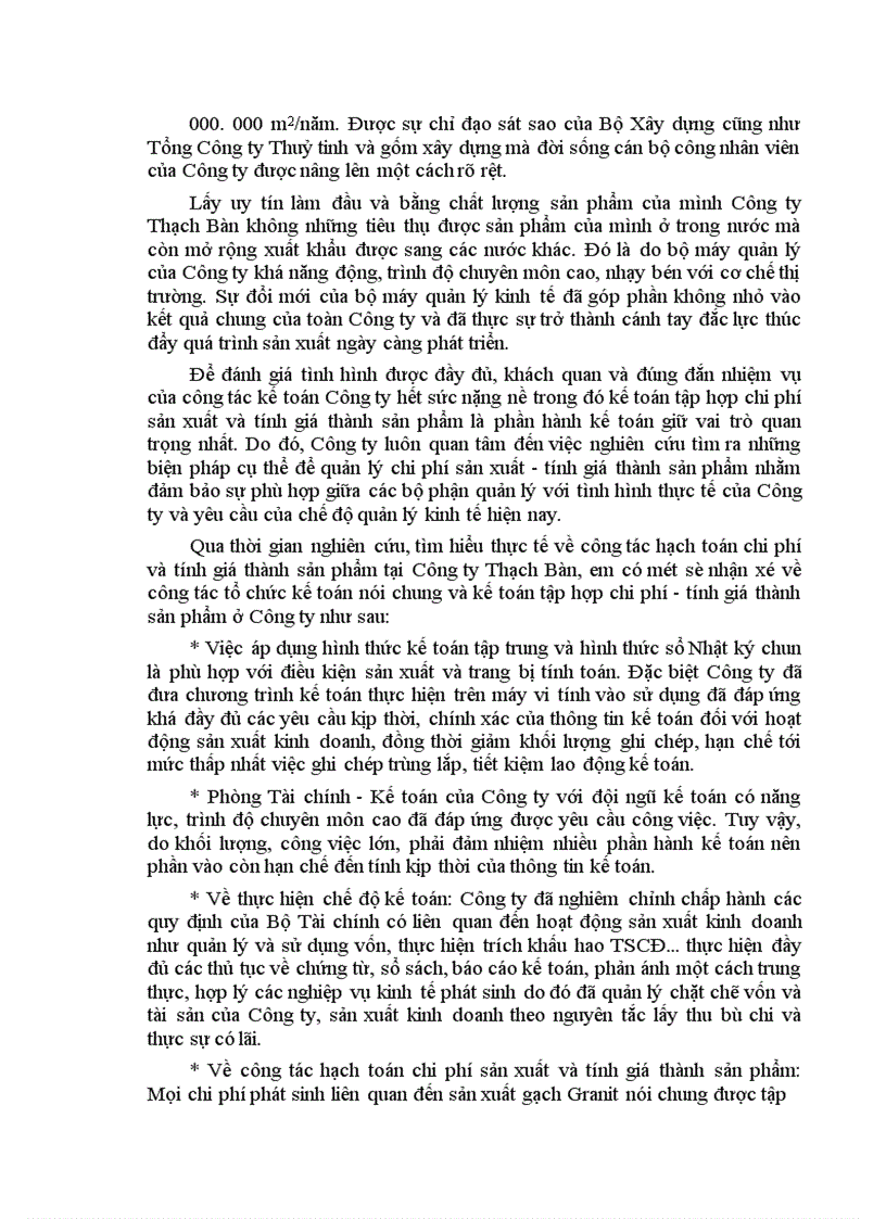 image for page Một số ý kiến nhằm hoàn thiện công tác tập hợp chi phí sản xuất và tính giá thành sản phẩm gạch ốp lát Granit tại Công ty Thạch Bàn 1