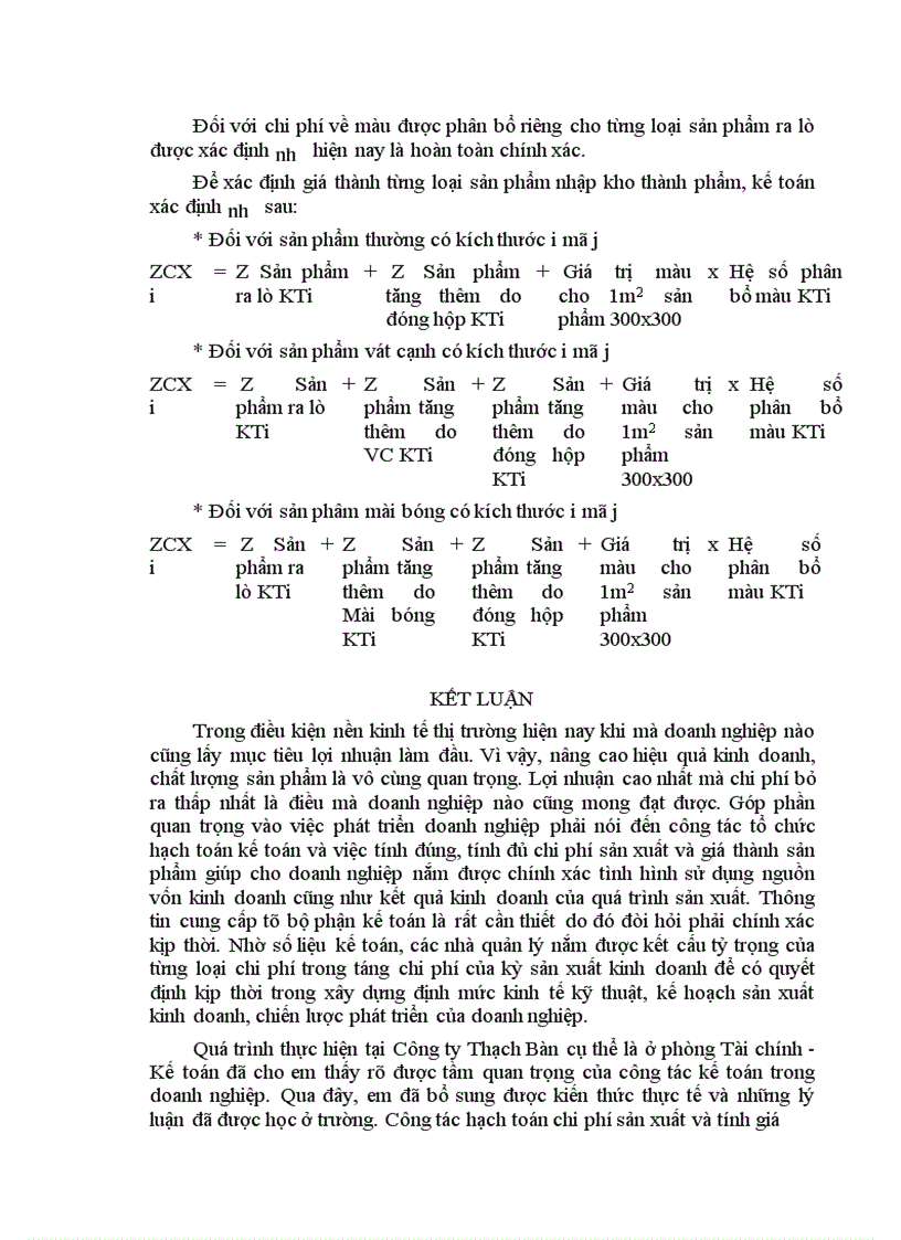 image for page Một số ý kiến nhằm hoàn thiện công tác tập hợp chi phí sản xuất và tính giá thành sản phẩm gạch ốp lát Granit tại Công ty Thạch Bàn 1