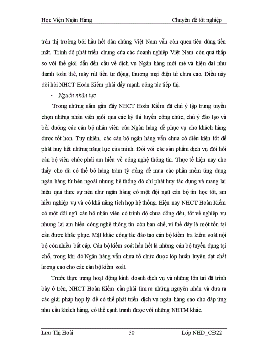 image for page Một số giải pháp nhằm mở rộng và phát triển SPDV tại NHCT Hoàn Kiếm